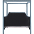 Bowery Hill Contemporary Light Blue Velvet Upholstered Full Bed