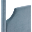 Bowery Hill Contemporary Light Blue Velvet Upholstered Full Bed
