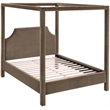 Bowery Hill Contemporary Taupe Durable Velvet Upholstered Full Bed