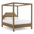 Bowery Hill Contemporary Beige Durable Velvet Upholstered Queen Bed