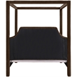 Bowery Hill Contemporary Brown Durable Velvet Upholstered Queen Bed