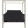 Bowery Hill Contemporary Cream Durable Velvet Upholstered Queen Bed