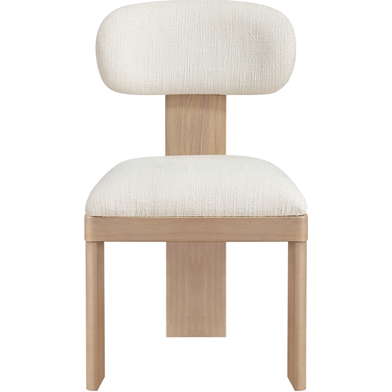 Bowery Hill Contemporary Natural Linen Textured Fabric Dining Chair (Set of 2)