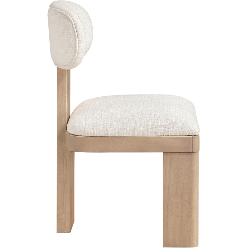 Bowery Hill Contemporary Natural Linen Textured Fabric Dining Chair (Set of 2)