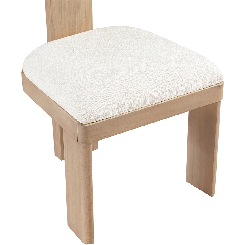 Bowery Hill Contemporary Natural Linen Textured Fabric Dining Chair (Set of 2)