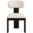 Bowery Hill Contemporary Black Linen Textured Fabric Dining Chair (Set of 2)