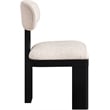 Bowery Hill Contemporary Black Linen Textured Fabric Dining Chair (Set of 2)