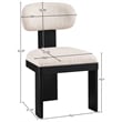 Bowery Hill Contemporary Black Linen Textured Fabric Dining Chair (Set of 2)