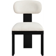 Bowery Hill Contemporary Black Linen Textured Fabric Dining Chair (Set of 2)