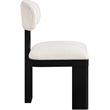 Bowery Hill Contemporary Black Linen Textured Fabric Dining Chair (Set of 2)