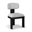 Bowery Hill Contemporary Black Linen Textured Fabric Dining Chair (Set of 2)