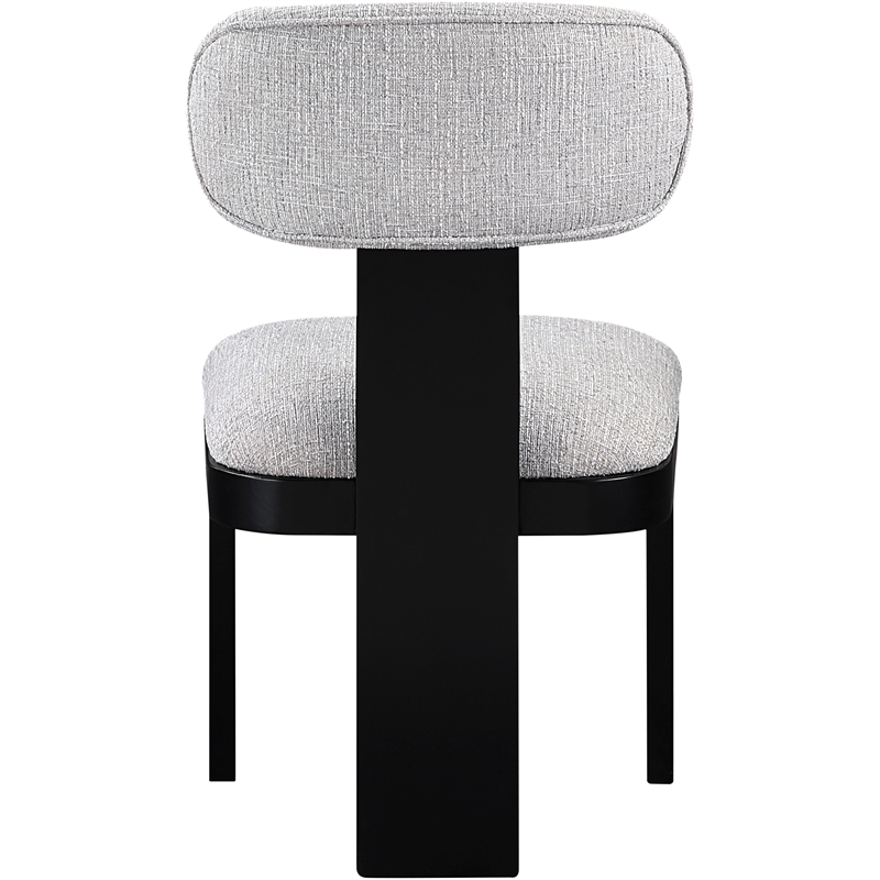 Bowery Hill Contemporary Black Linen Textured Fabric Dining Chair (Set of 2)