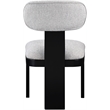 Bowery Hill Contemporary Black Linen Textured Fabric Dining Chair (Set of 2)