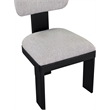Bowery Hill Contemporary Black Linen Textured Fabric Dining Chair (Set of 2)
