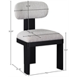 Bowery Hill Contemporary Black Linen Textured Fabric Dining Chair (Set of 2)