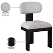 Bowery Hill Contemporary Black Linen Textured Fabric Dining Chair (Set of 2)