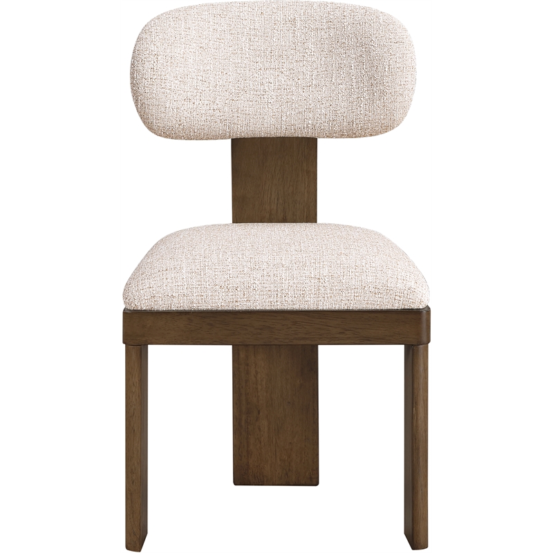 Bowery Hill Contemporary Brown Linen Textured Fabric Dining Chair (Set of 2)