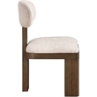 Bowery Hill Contemporary Brown Linen Textured Fabric Dining Chair (Set of 2)