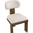 Bowery Hill Contemporary Brown Linen Textured Fabric Dining Chair (Set of 2)