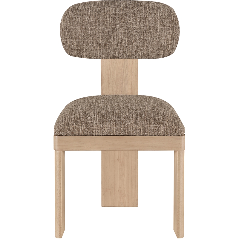 Bowery Hill Contemporary Natural Linen Textured Fabric Dining Chair (Set of 2)