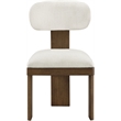 Bowery Hill Contemporary Brown Linen Textured Fabric Dining Chair (Set of 2)