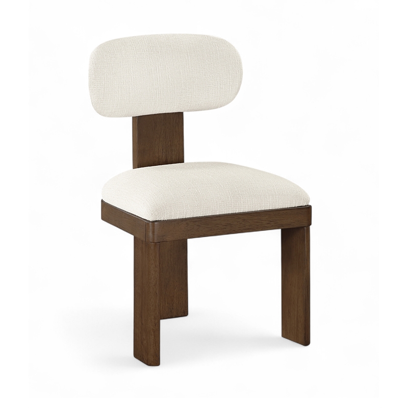 Bowery Hill Contemporary Brown Linen Textured Fabric Dining Chair (Set of 2)