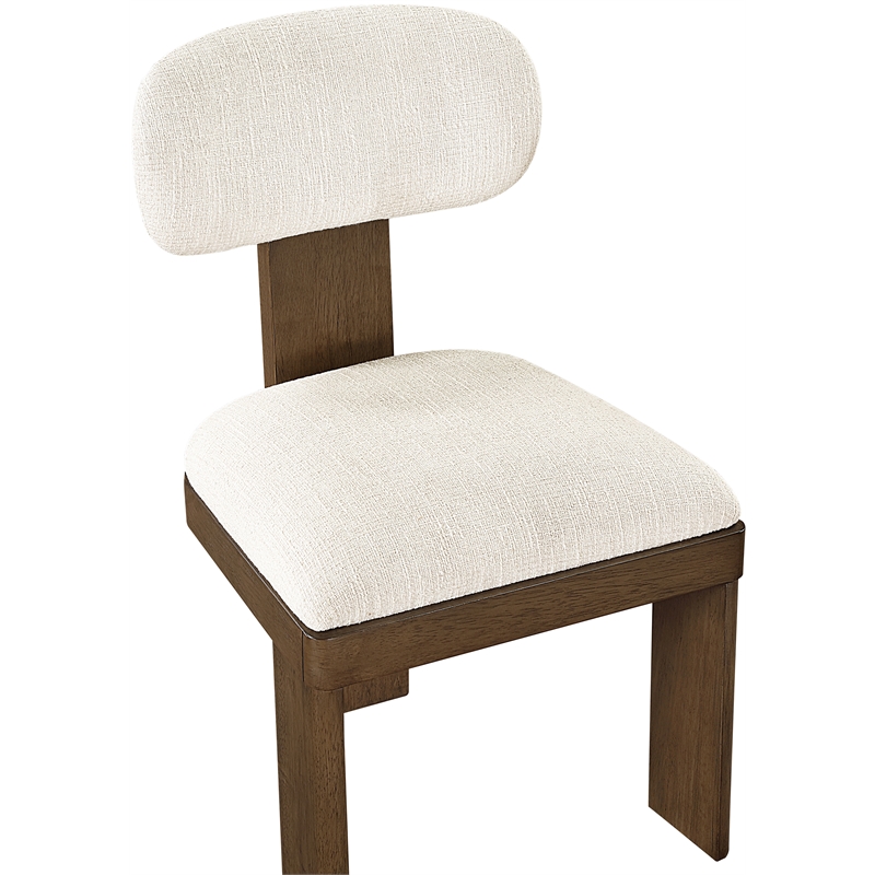 Bowery Hill Contemporary Brown Linen Textured Fabric Dining Chair (Set of 2)