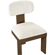 Bowery Hill Contemporary Brown Linen Textured Fabric Dining Chair (Set of 2)