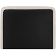 Bowery Hill Contemporary Beige Linen Textured Fabric King Bed