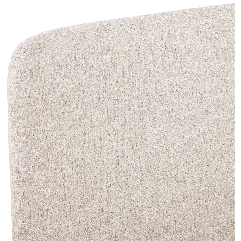 Bowery Hill Contemporary Beige Linen Textured Fabric King Bed
