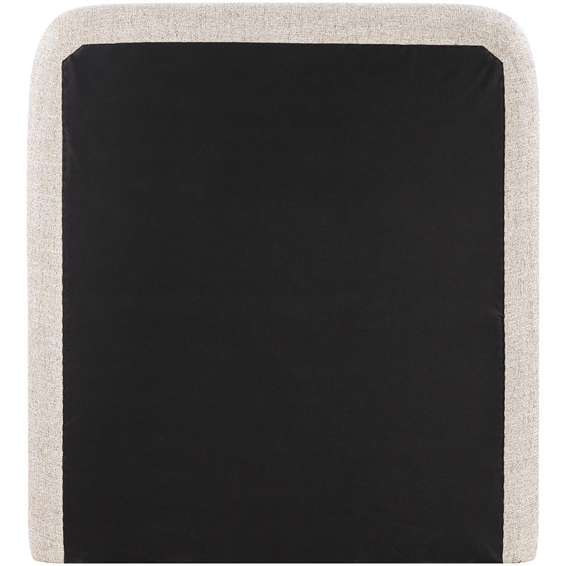 Bowery Hill Contemporary Beige Linen Textured Fabric Twin Bed