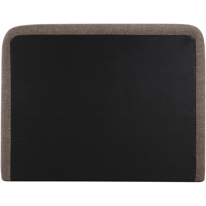 Bowery Hill Contemporary Brown Linen Textured Fabric King Bed