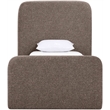 Bowery Hill Contemporary Brown Linen Textured Fabric Twin Bed