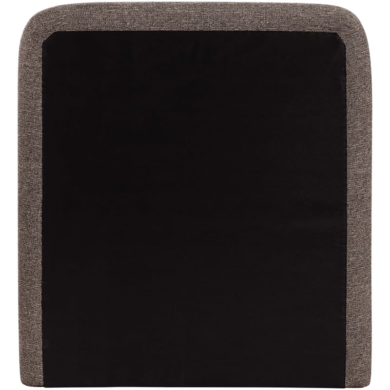 Bowery Hill Contemporary Brown Linen Textured Fabric Twin Bed