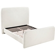 Bowery Hill Contemporary Cream Linen Textured Fabric King Bed