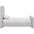 Bowery Hill Contemporary Grey Linen Textured Fabric Twin Bed