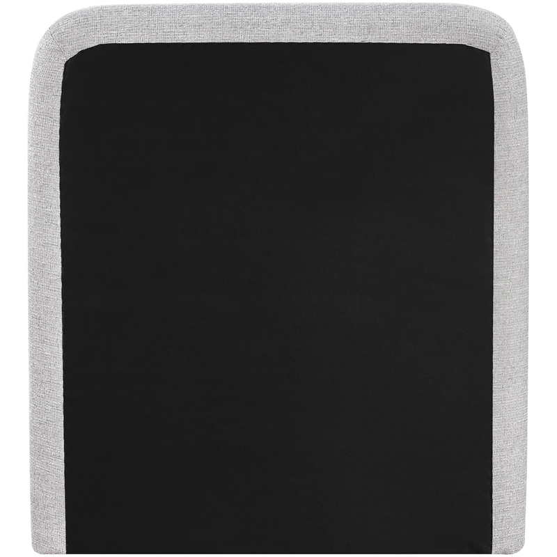 Bowery Hill Contemporary Grey Linen Textured Fabric Twin Bed