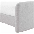 Bowery Hill Contemporary Grey Linen Textured Fabric Twin Bed