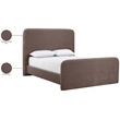 Bowery Hill Contemporary Soft Brown Chenille Fabric Full Bed