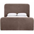 Bowery Hill Contemporary Soft Brown Chenille Fabric Full Bed