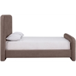 Bowery Hill Contemporary Soft Brown Chenille Fabric Full Bed