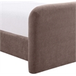 Bowery Hill Contemporary Soft Brown Chenille Fabric Full Bed
