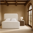 Bowery Hill Contemporary Soft Cream Chenille Fabric Full Bed