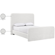Bowery Hill Contemporary Soft Cream Chenille Fabric Full Bed