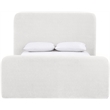 Bowery Hill Contemporary Soft Cream Chenille Fabric Full Bed
