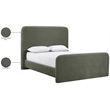 Bowery Hill Contemporary Soft Green Chenille Fabric Full Bed
