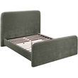 Bowery Hill Contemporary Soft Green Chenille Fabric Full Bed