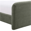 Bowery Hill Contemporary Soft Green Chenille Fabric Full Bed