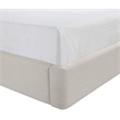 Bowery Hill Contemporary Beige Linen Textured Fabric Upholstered King Bed