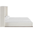 Bowery Hill Contemporary Cream Linen Textured Fabric Upholstered King Bed